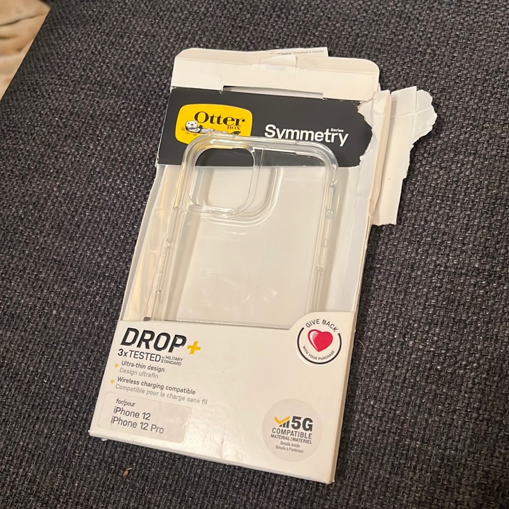 NEW Otterbox symmetry series clear silicone phone case iPhone 12 + iPhone 11 Pro